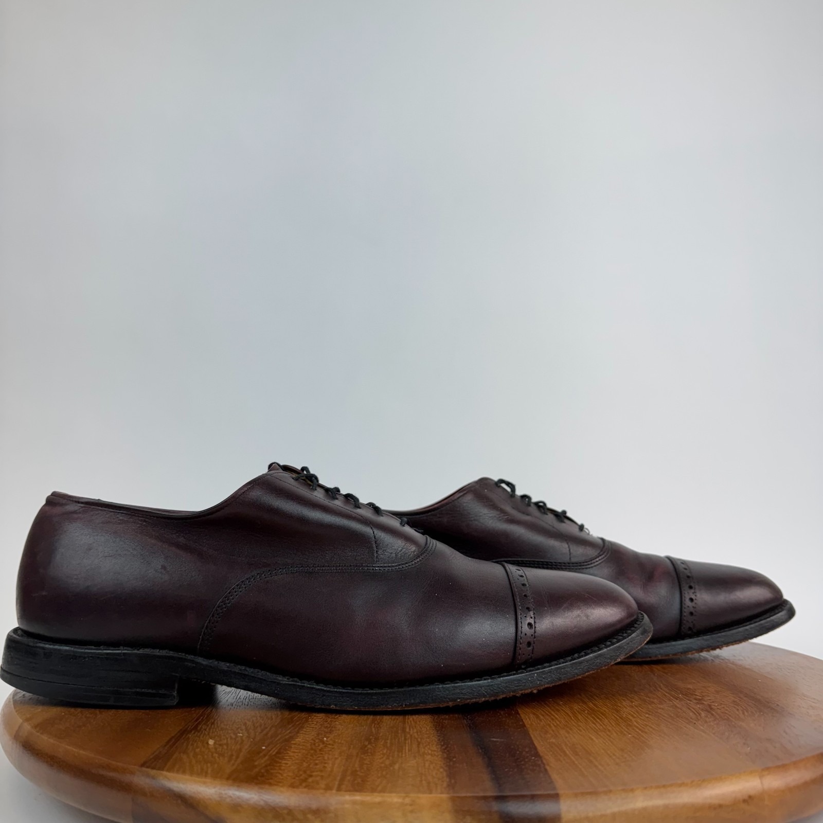 Mens Allen Edmonds Byron Brown Leather Dress Cap Toe Brogue Oxfords Size 11 E